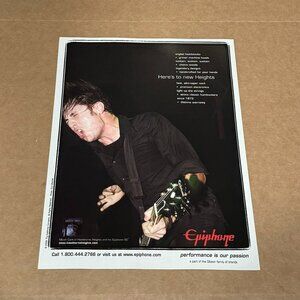 Micah Carli of Hawthorne Heights - Epiphone Guitars - 2006 Print Ad